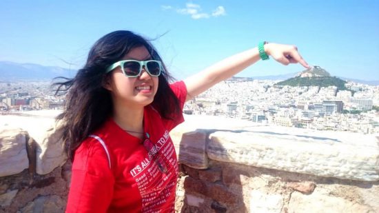 Trong chuyến du lịch tới Athens, Hy Lạp. Ảnh: NVCC