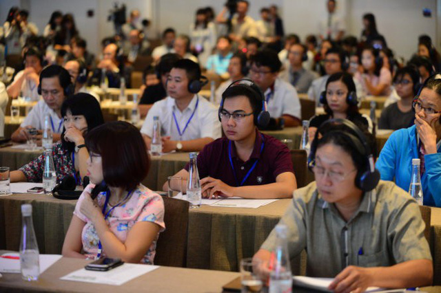 Các đại biểu dự hội thảo giáo dục Việt Nam - Nhật Bản do báo Tuổi Trẻ phối hợp báo Mainichi tổ chức tháng 11-2016 - Ảnh: QUANG ĐỊNH