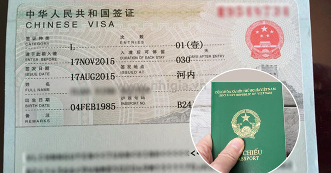 Du khách Việt Nam không nằm trong nhóm các nước được miễn visa vào Trung Quốc