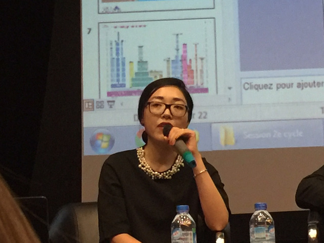 Diễn giả Quản Thùy Dương - cựu sinh viên đại học Paris Sud và Institut Golden Collar, Pháp.