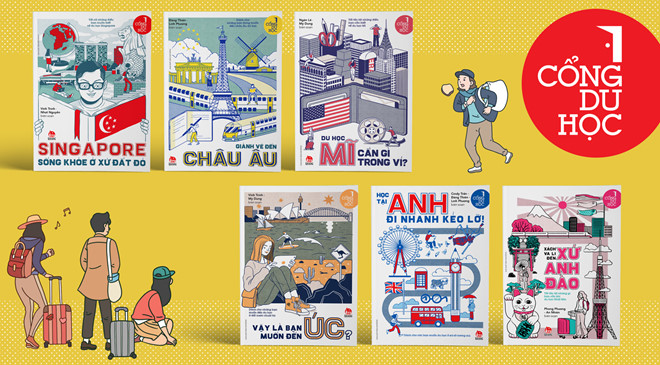 Bộ sách Cổng du học với 6 cuốn vừa ra mắt.