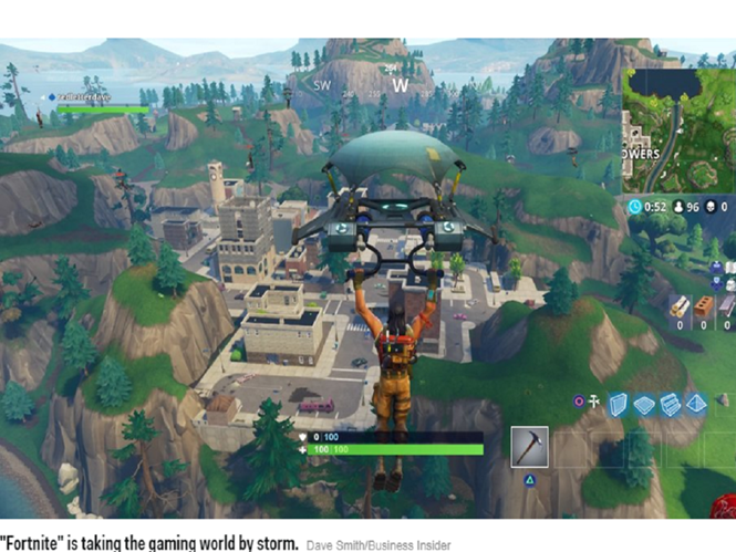 Game Fortnite đang nổi tiếng khắp nước Mỹ