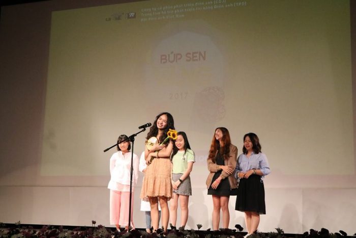 Ngọc Mai tại lễ trao giải Búp sen vàng 2017.
