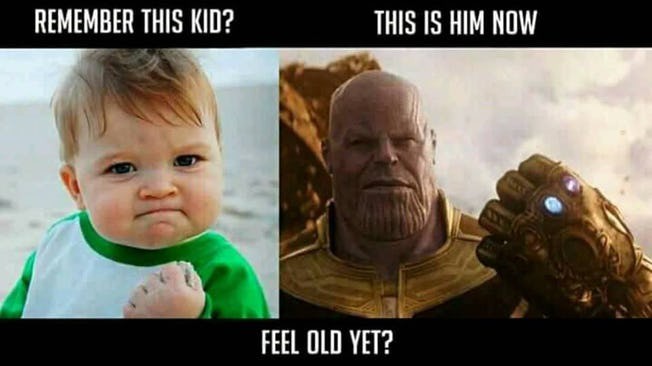 Success kid là một meme khá cổ nhưng lại có dáng đứng quá giống Thanos. Thời con nít của "anh hói" đây chăng?