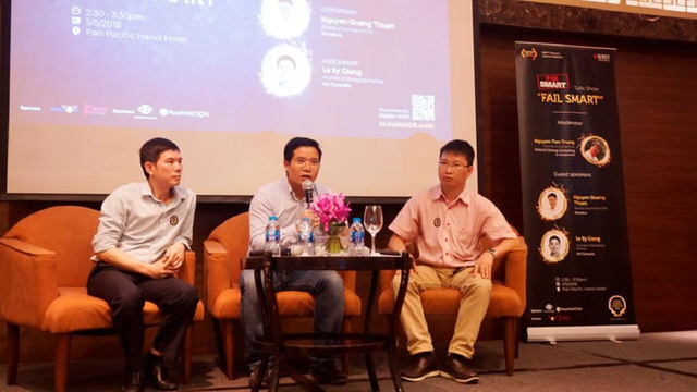Hai diễn giả trong hội thảo Fail Smart 2018.