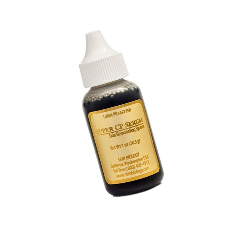 Super CP Serum (Giá gốc: 1.155.000VNĐ): Đây là serum "chống già" mạnh mẽ với thành phần chính là các peptide đồng. Bạn cần lưu ý không dùng chung em này với các sản phẩm chứa Vitamin C nhé.