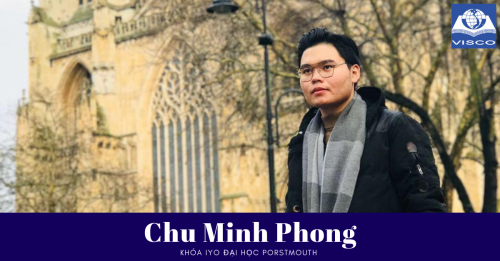 Bạn Chu Minh Phong đang du học tại Đại học Porstmouth.