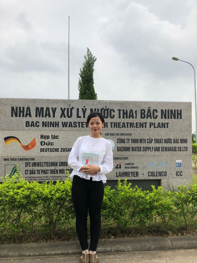 Nữ sinh Nguyễn Thị Hiền, thủ khoa đầu vào và đầu ra trường Đại học Thủy lợi niên khóa 2014-2019.