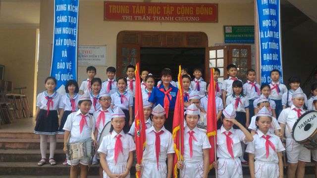 Không chỉ học giỏi, Võ Hà Lam còn là một chỉ huy Đội xuất sắc. 