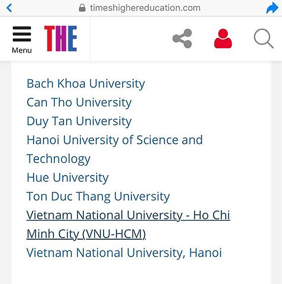 Các trường sinh viên nước ngoài có thể theo học ở Việt Nam, theo Times Higher Education