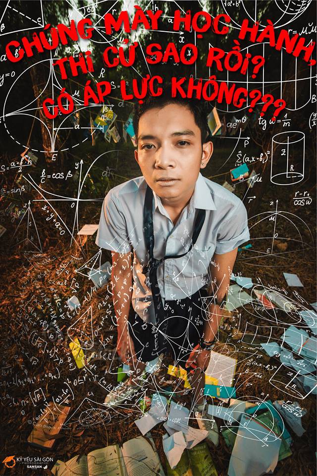 Áp lực thi cử, học tập là thứ đè nặng lên vai mỗi cô cậu học sinh cuối cấp