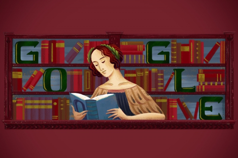Ngày 5/6, Google thay đổi doodle kỷ niệm 373 năm ngày sinh của nữ triết gia Elena Cornaro Piscopia. 