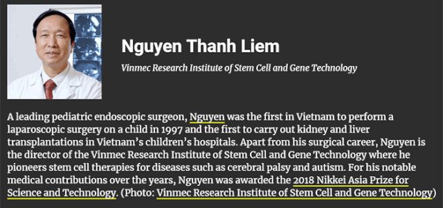 Giáo sư Nguyễn Thanh Liêm được giới thiệu trên tạp chí Asian Scientist.