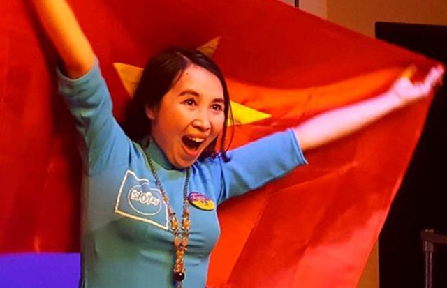 Cô Trần Thị Thúy - giáo viên dạy tiếng Anh tại trường THPT Đức Hợp (xã Đức Hợp, Kim Động, Hưng Yên). 