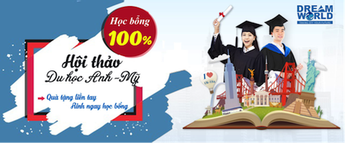 Hội thảo du học Anh, Mỹ do Dream World tổ chức.