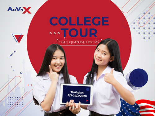 College Tour - Chương trình tham quan và khảo sát đại học Mỹ của AMVNX.