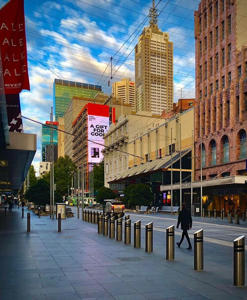 Trung tâm Melbourne vắng vẻ trong những ngày cuối tháng 3. Ảnh: Hải Phạm.