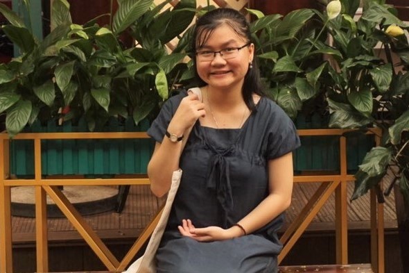 Lê Mỹ Hiền (học sinh lớp 12 chuyên Anh khóa 25 Trường THPT chuyên Trần Hưng Đạo, tỉnh Bình Thuận) vừa giành học bổng toàn phần của ĐH Haravard. Ảnh: NVCC.