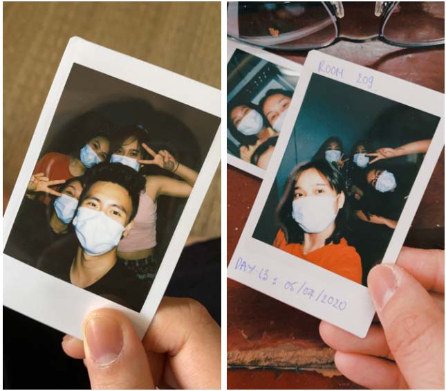 Một số hình ảnh của nam du học sinh và team bạn thân trong 2 tuần cách ly tập trung.