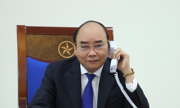 Thủ tướng Nguyễn Xuân Phúc điện đàm với Thủ tướng Australia Scott Morrison chiều nay. Ảnh: Bộ Ngoại giao.