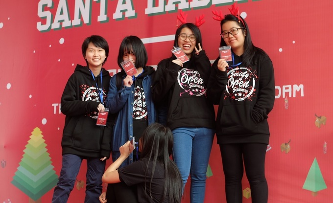 Nguyễn Hải Ly trong một sự kiện khoa học tại trường năm 2019. Ảnh: Nhân vật cung cấp.
