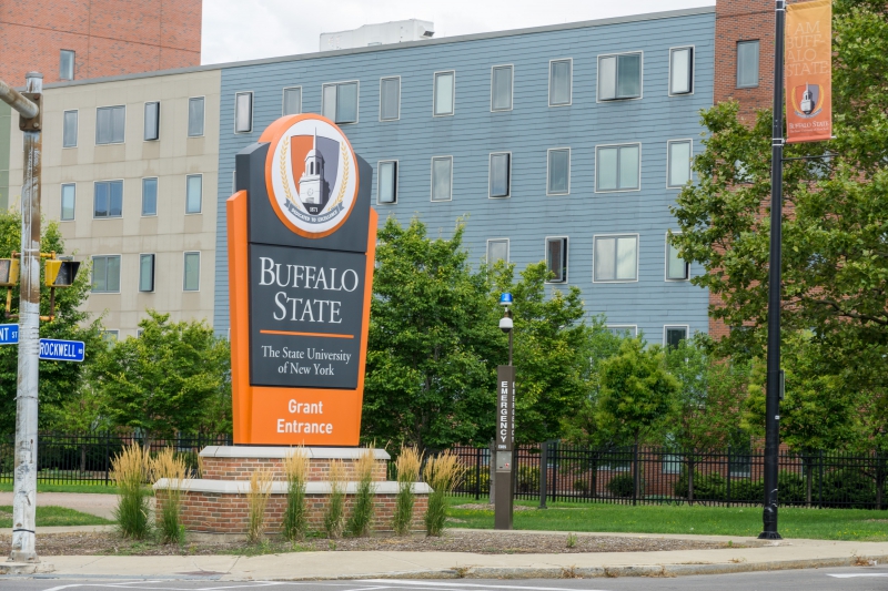 Buffalo State College sign