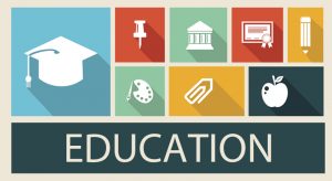 Back to school applications graphic user interface flat icons set.