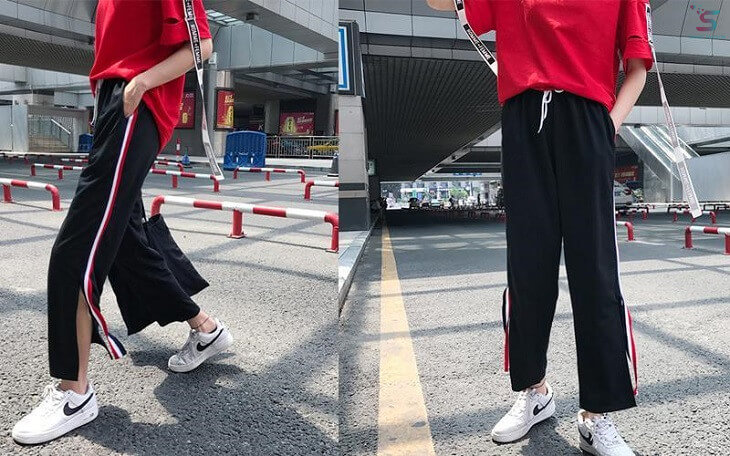 Áo thun rộng và quần thể thao năng động – Nguồn: woaini