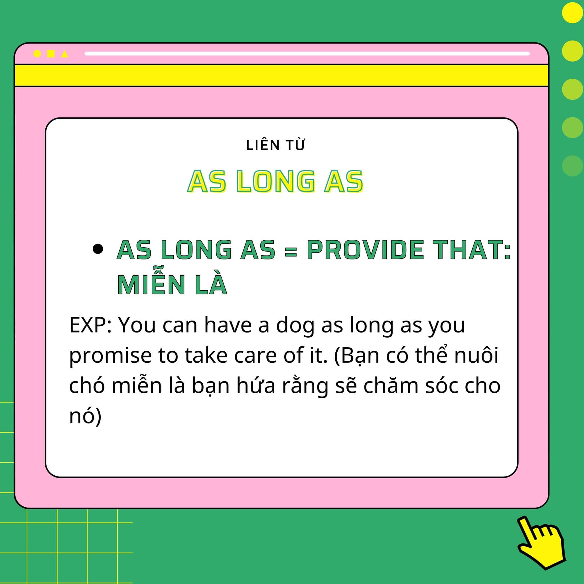 phân biệt as long as