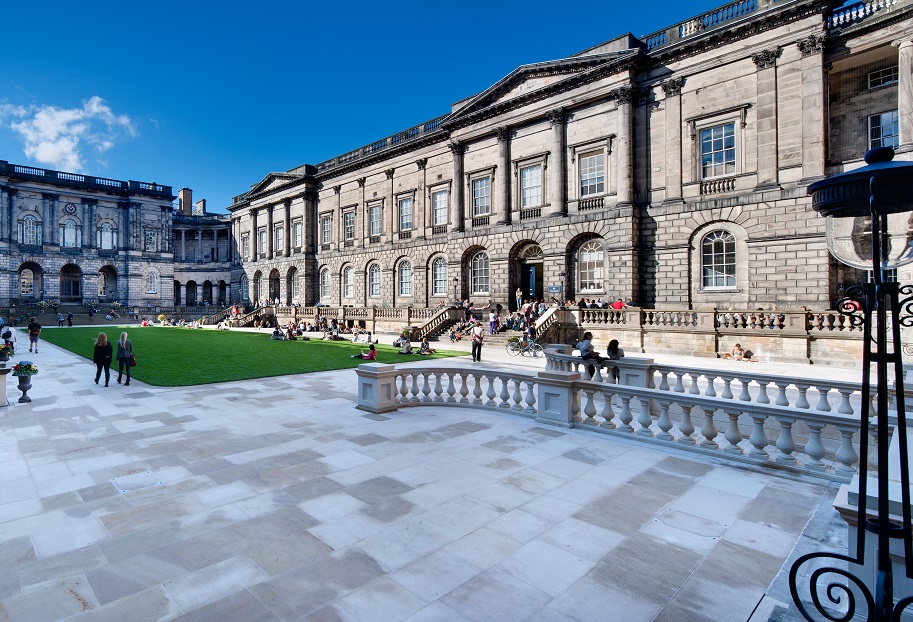 Edinburgh University Old College Quad quad, after refurbishment.